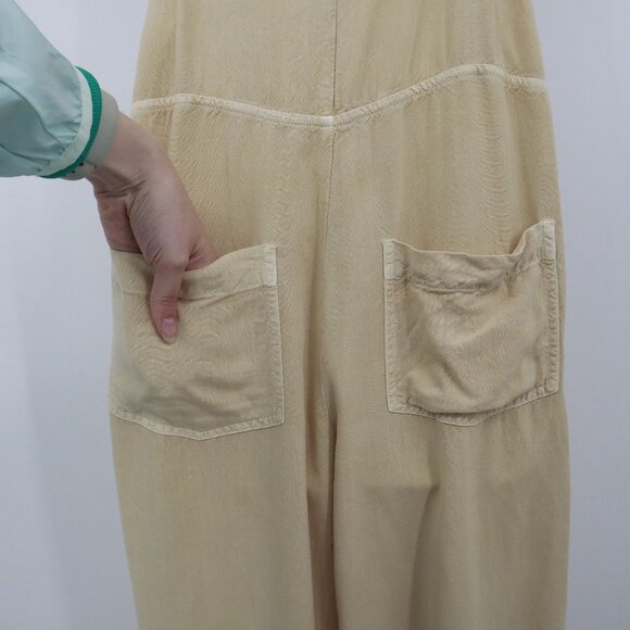 RVCA Jumpsuit Women S Beige Boho Utilitarian Cottagecore Rustic Earthy Gardening - Picture 11 of 16